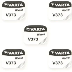 Lot de 5 Piles de montre 1,55 V alcaline 373 Varta
