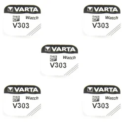 Lot de 5 Piles 303 1.55 V alcaline Varta de montre