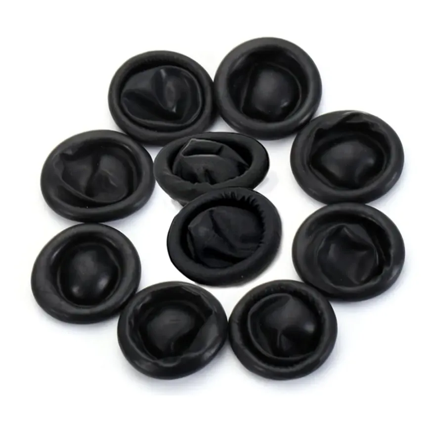 Lot 10 Doigtier Roulé Latex Protection Doigt Noir Taille S