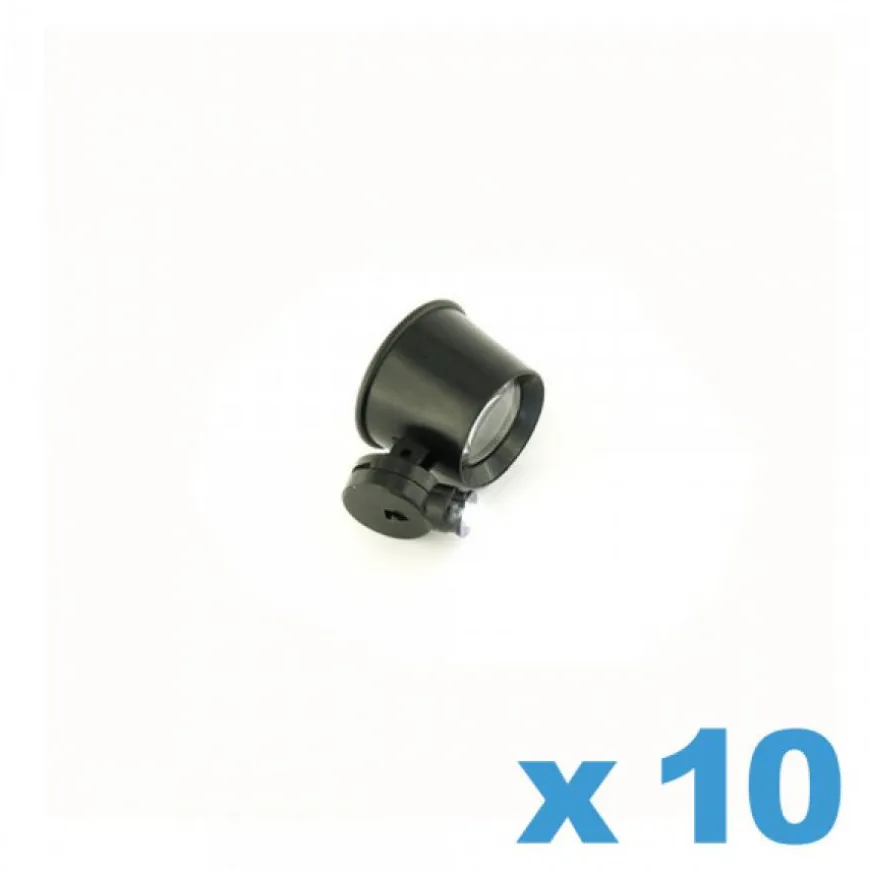 Loupe grossissante 10X avec LED