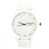 Marque womage montre pas chère femme blanche bracelet cuir