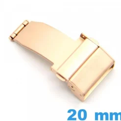 20 mm Or rose Fermoir déployant Acier bouton