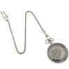 Montre a Gousset de Poche Argenté + Chaine Excellanc