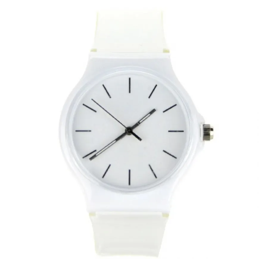 Montre aiguille luminescente blanche