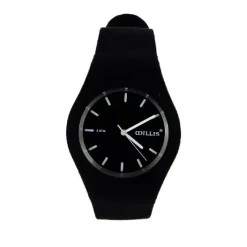 Montre aiguilles blanches silicone pas chère marque Willis