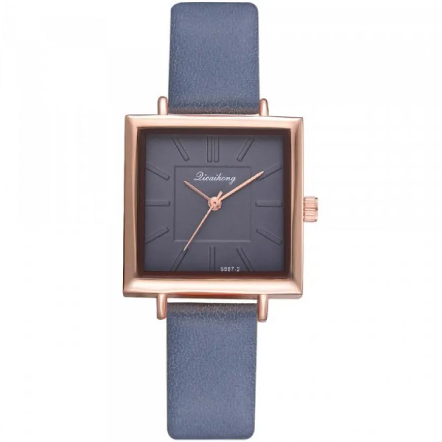 Montre bleue pas chère carrée