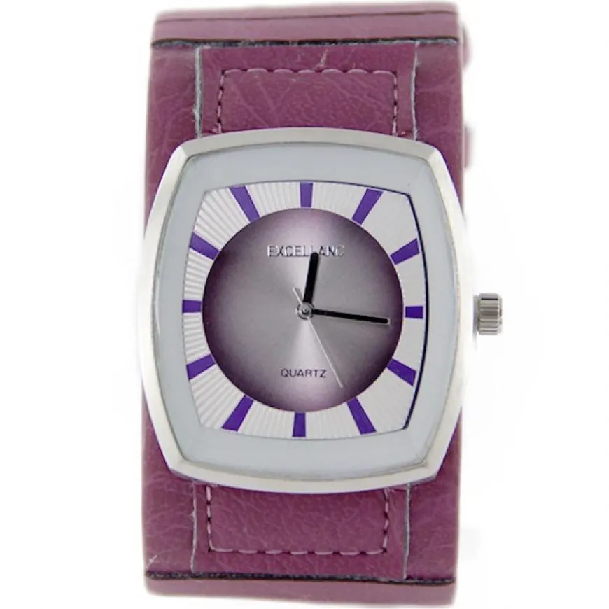 Montre bracelet de force pourpre de marque Excellanc
