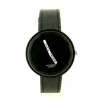 Montre bracelet en cuir noir pas chère pour femme