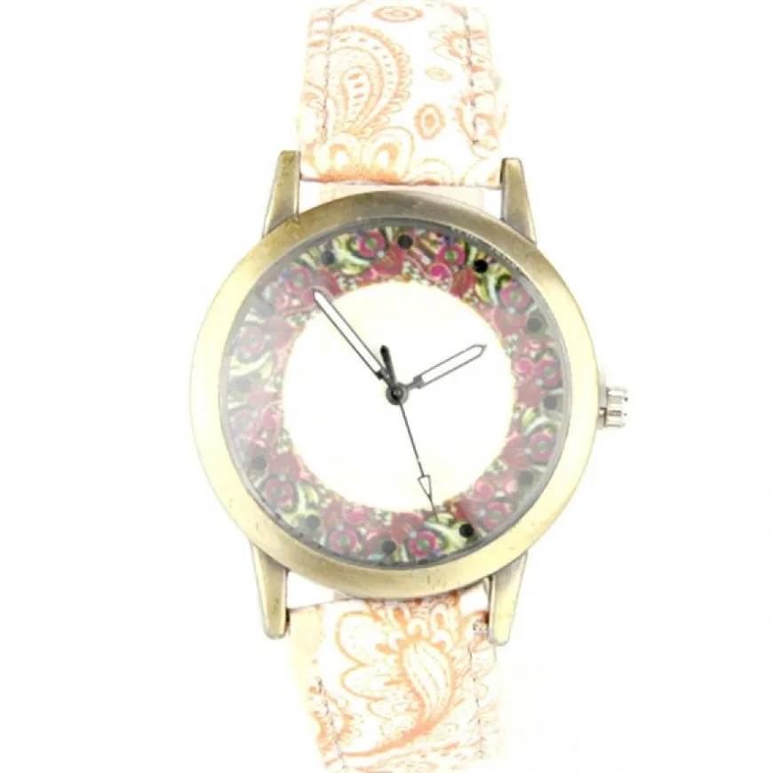Montre bracelet femme mode tendance imprimé