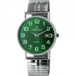 Montre Bracelet Élastique à Dateur Cadran Vert