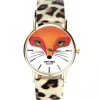 Montre bracelet léopard illustration renard