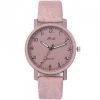 Montre bracelet rose cuir pas chère