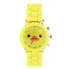 Montre canard pas chère jaune bracelet silicone