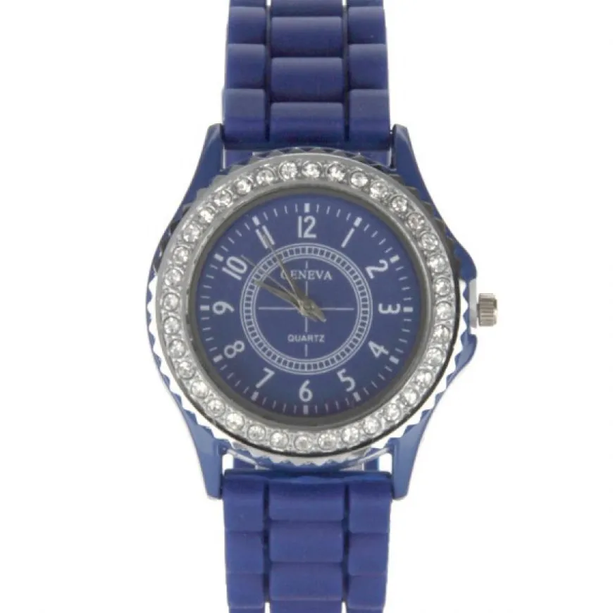 Montre caoutchouc confortable femme