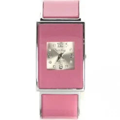 Montre carrée femme bijou rose qualité