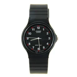 Montre Casio pas chère noire repères blanc rouge