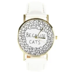 Montre chat blanc pas chère