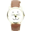 Montre chat femme pas chère bracelet chocolat originale