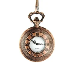 Montre chiffres romains gousset pas chère bronze  vintage + chaine