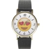 Montre coup de foudre coeur Smiley emoji
