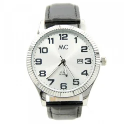 Montre Cuir Homme Noir Croco marque MC