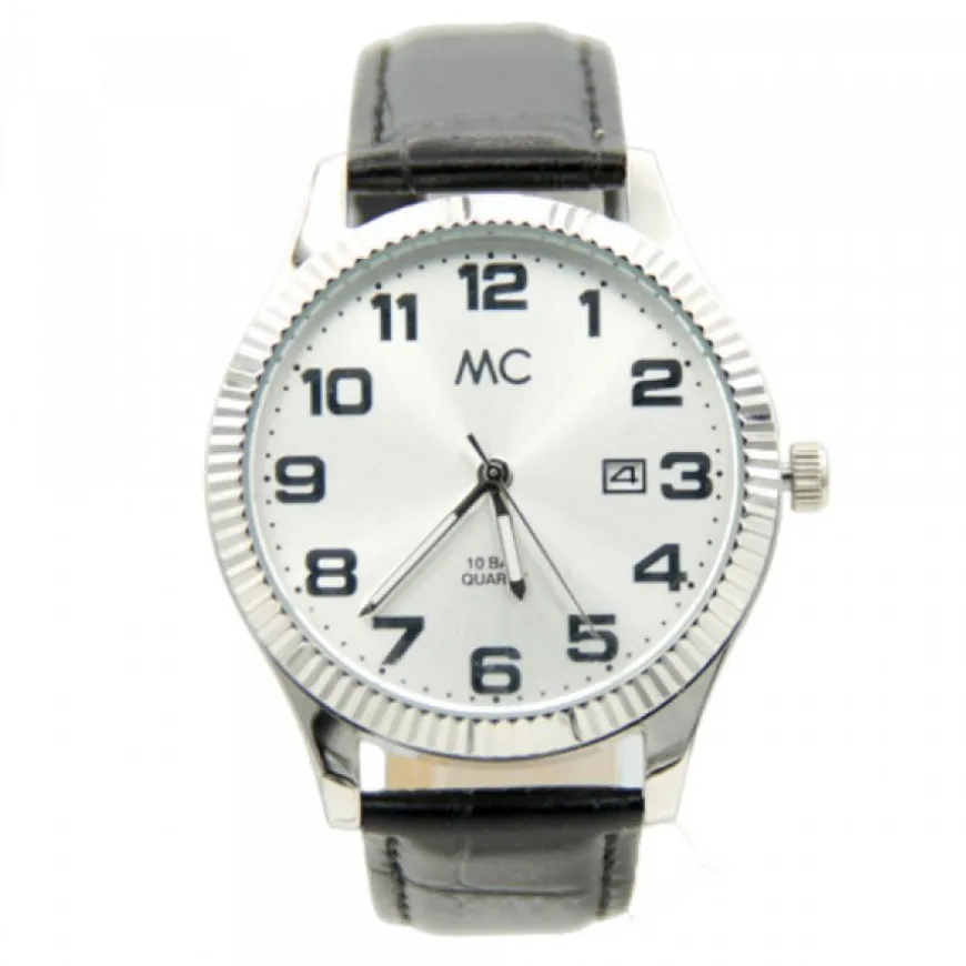 Montre Cuir Homme Noir Croco marque MC