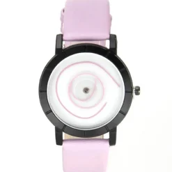 Montre cuir rose tendance