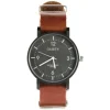 Montre design bracelet NATO café