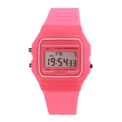 Montre Digitale LCD Rose pas chère Multifonction