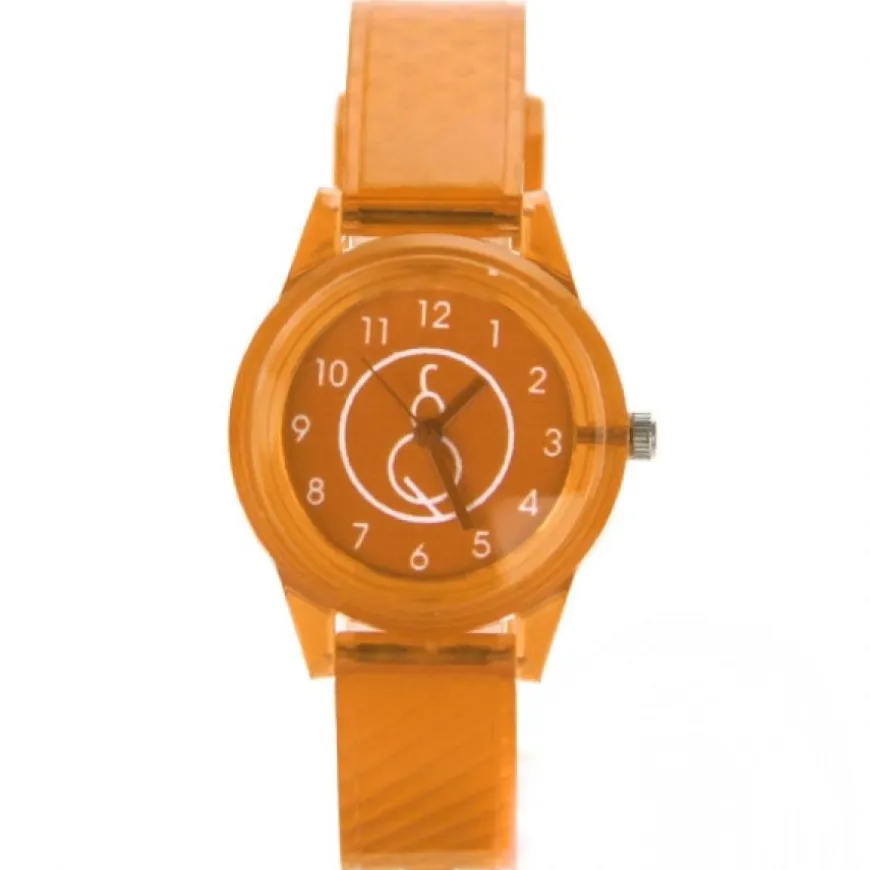 Montre enfant plastique orange pas chère