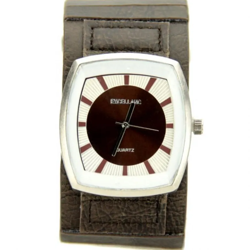 Montre Excellanc homme marron large