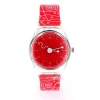 Montre fantaisie pas chère femme rose baguette magique