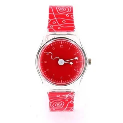 Montre fantaisie pas chère femme rose baguette magique