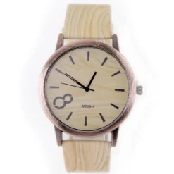 Montre façon bois design bracelet pas chère