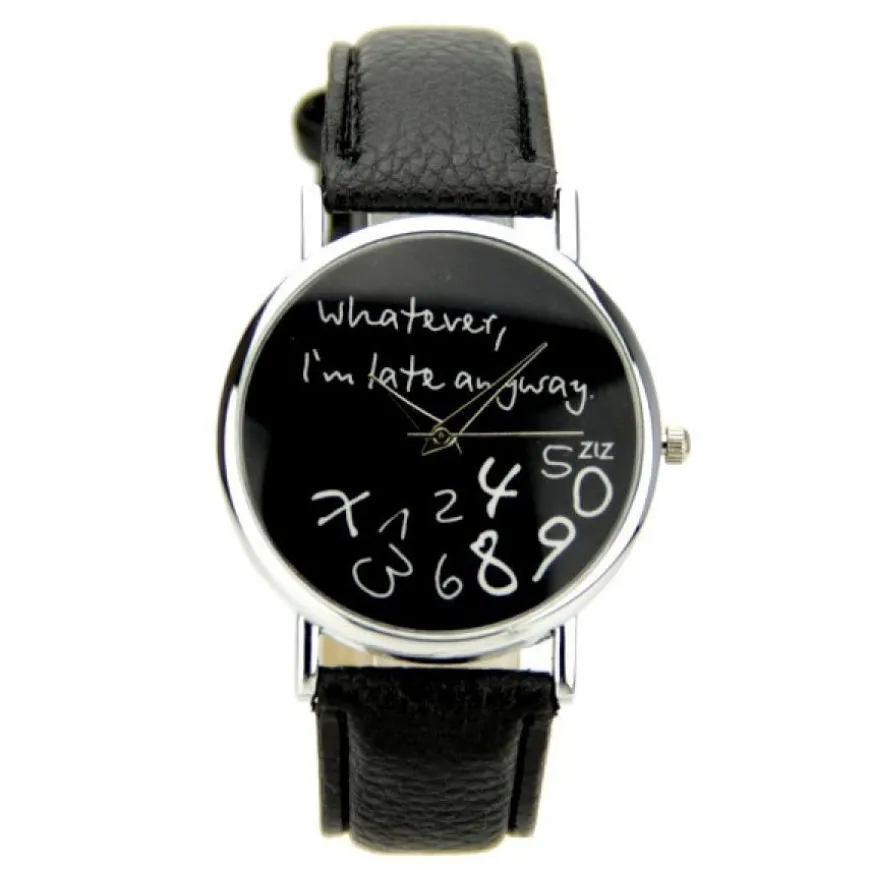 Montre femme et homme original bracelet cuir PU