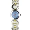 Montre femme metal bicolore