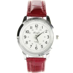 Montre femme pas chère bracelet rouge mode moderne