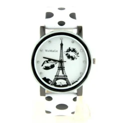 Montre femme pois noir