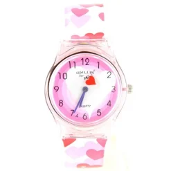 Montre fille coeur rose pas chère enfant