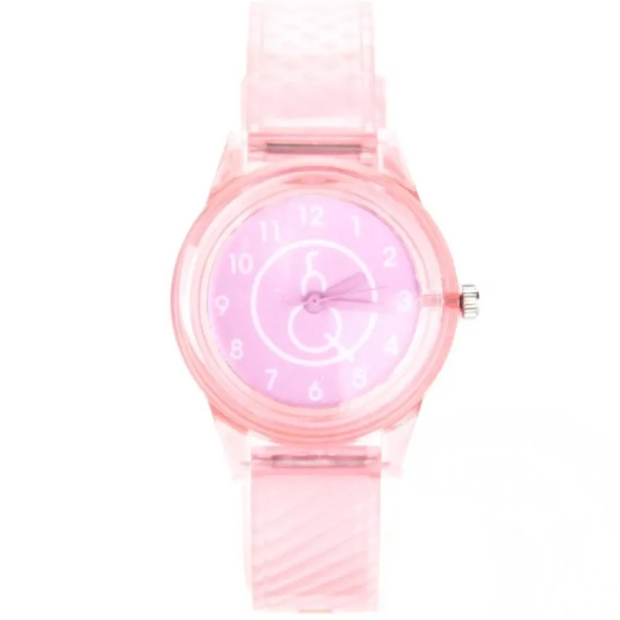 Montre fille rose plastique femme