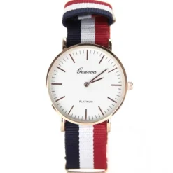 Montre Geneva branché Nato tissu pas chère