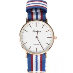 Montre Geneva NATO mode tendance pas chère tissu militaire