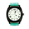 Montre Giorgie Valentian vert boîtier noir mat cadran design blanc