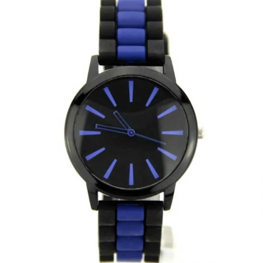 Montre grand cadran bracelet silicone