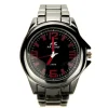 Montre grosse homme bracelet acier noir