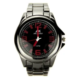 Montre grosse homme bracelet acier noir