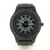 Montre hip-hop KingStar rap noir hip-hop bracelet silicone plastique