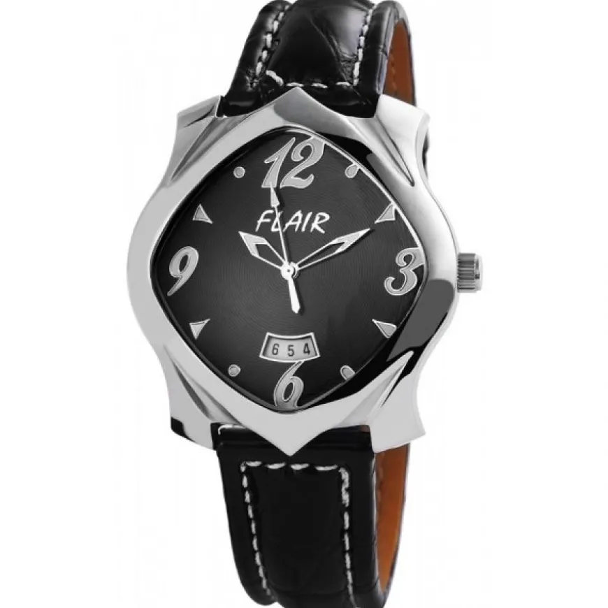 Montre homme avec date cuir marque Flair