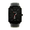 Montre homme bracelet cuir marque Curren cadran noir carbone