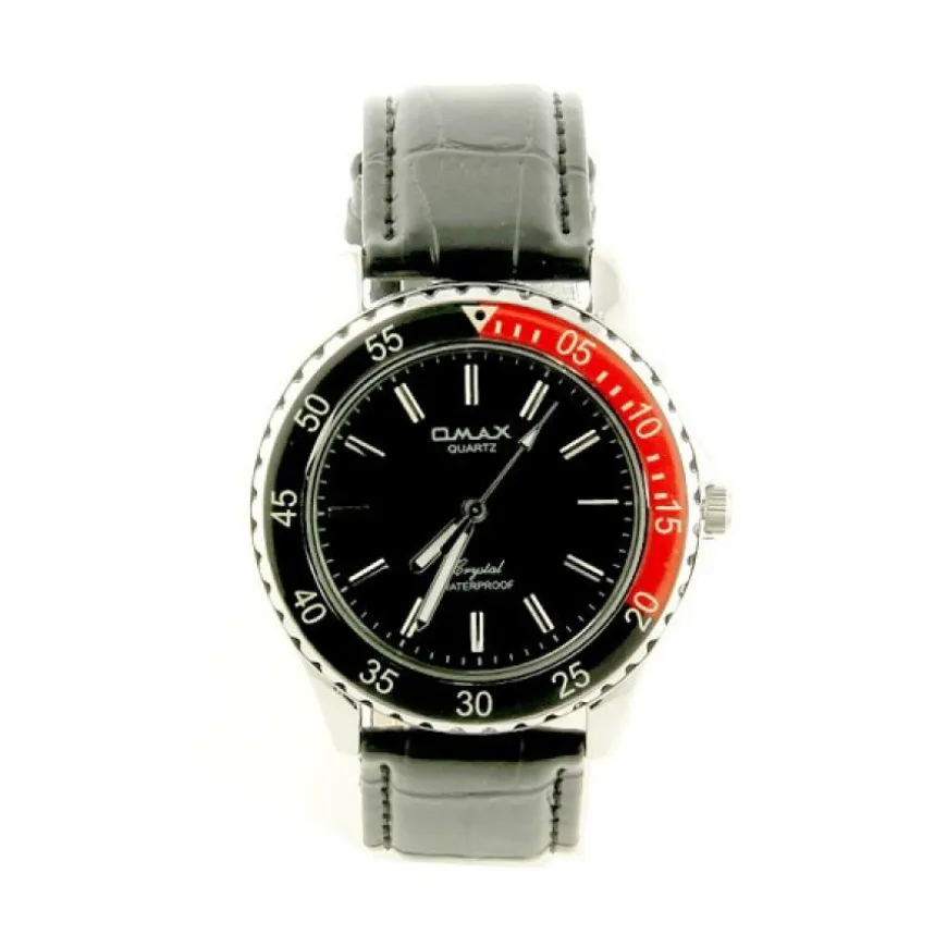 Montre homme cuir marque omax couronne rotative